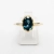 Pierścionek vintage z topazem London blue – widok z góry – ABGOLD Baczyński