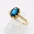 Pierścionek vintage z topazem London blue – widok z przodu – ABGOLD Baczyński