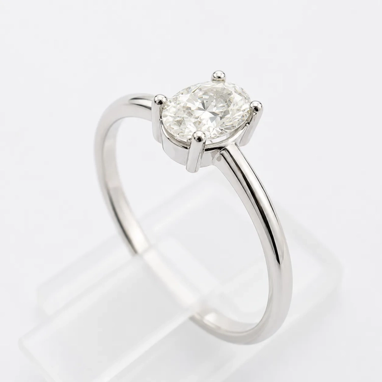 Pierścionek z białego złota 585 Diament 0,42 ct – Profil pierścionka – ABGOLD Baczyński