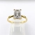 Pierścionek z diamentem 1,0 ct emerald cut – widok z góry – ABGOLD Baczyński