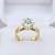 Złoty pierścionek próba 585 z diamentem lab grown 2,0 ct szlif Asscher  – ABGOLD Baczyński