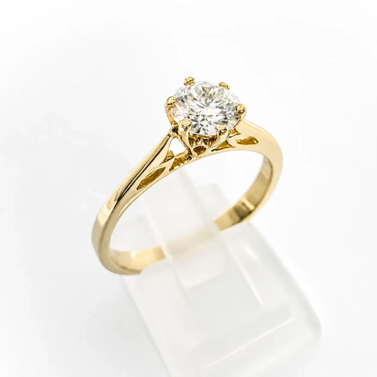 Pierścionek Diament Lab Grown 0,50 ct IGI – detal oprawy – ABGOLD Baczyński