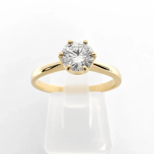 Pierścionek zaręczynowy z diamentem 0,50 ct – złoto 585 – front – ABGOLD Baczyński