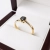 Pierścionek zaręczynowy z czarnym diamentem – widok z góry – ABGOLD Baczyński
