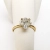 Pierścionek zaręczynowy z żółtego złota próba 585 z moissanitem Asscher 2,0 ct – widok z przodu – ABGOLD Baczyński