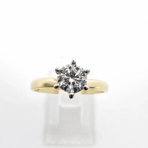 Pierścionek z diamentem naturalnym ok. 0,50 ct – widok z góry – ABGOLD Baczyński