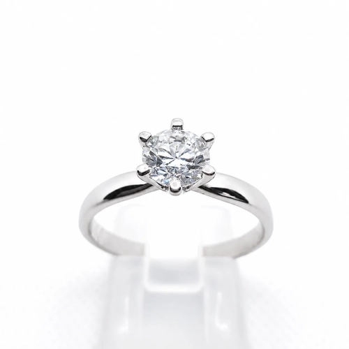Pierścionek z naturalnym diamentem 0,50 ct – widok frontalny – ABGOLD Baczyński