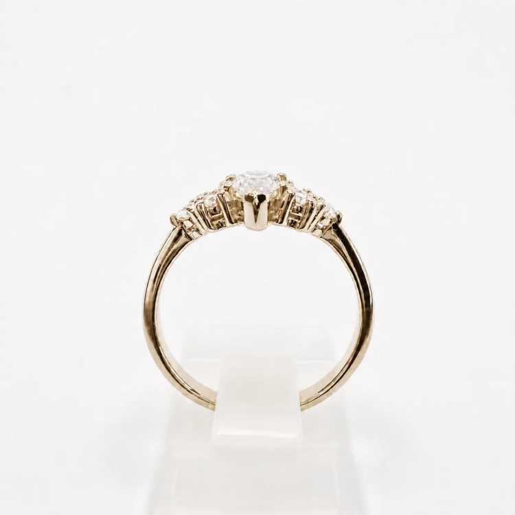 Pierścionek z diamentem Marquise – profil pierścionka – ABGOLD
