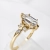 Pierścionek z diamentem 9x4 mm złoto 14K – ABGOLD