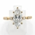 Pierścionek z naturalnym diamentem Marquise 1,00 ct w żółtym złocie 585 – detal oprawy – ABGOLD Baczyński