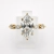 Pierścionek z diamentem Lab-Grown Marquise 1,00 ct w żółtym złocie 585 – detal oprawy – ABGOLD Baczyński