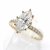 Pierścionek z moissanitem Marquise 1,00 ct VVS1/D – widok boczny – ABGOLD Baczyński
