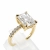 Moissanit Radiant 3,00 ct w złotym pierścionku – detal kamienia – ABGOLD Baczyński