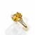 Cytryn 7 × 5 mm w żółtym złocie 585 – detal oprawy – ABGOLD Baczyński