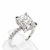 Pierścionek z moissanitem 3,00 ct – widok boczny – ABGOLD Baczyński
