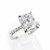 Moissanit Radiant 9 × 7 mm w białym złocie 585 – detal oprawy – ABGOLD Baczyński