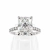 Pierścionek z moissanitem Radiant 3,00 ct – widok frontalny – ABGOLD Baczyński