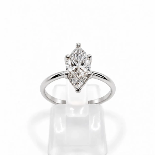 Pierścionek z diamentem Lab-Grown Marquise ok. 1,00 ct VVS2/E+ – widok główny – ABGOLD Baczyński