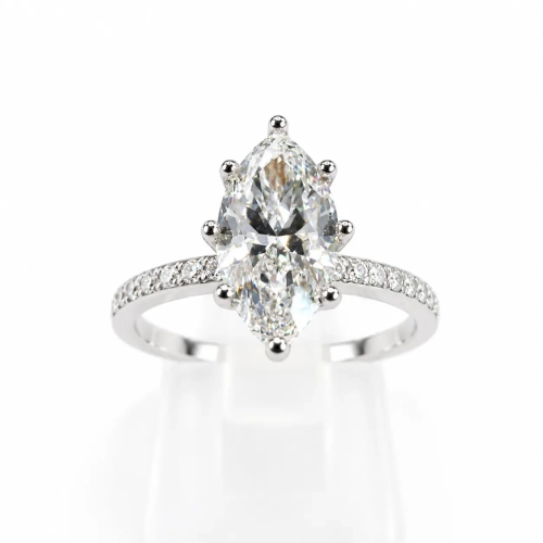 Pierścionek z diamentem Lab-Grown Marquise 1,00 ct VVS2/E+ – widok główny – ABGOLD Baczyński