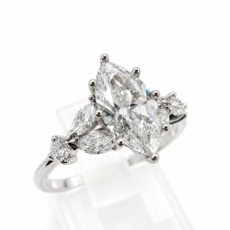 Diament Lab-Grown Marquise 1,00 ct VVS2/E+ – detal kamienia – ABGOLD Baczyński