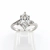 Pierścionek z moissanitem Marquise 1,00 ct VVS1 – widok frontalny – ABGOLD Baczyński