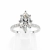 Pierścionek z moissanitem Marquise 1,00 ct VVS1/D – widok frontalny – ABGOLD Baczyński