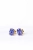 Naturalny tanzanit 6 × 4 mm w złotych kolczykach – zbliżenie – ABGOLD Baczyński