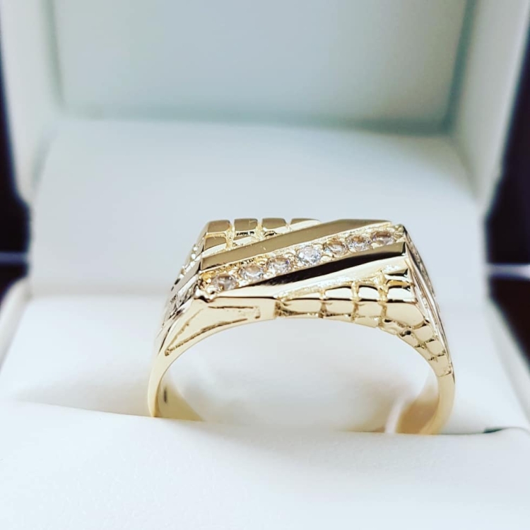 Sygnet unisex próba 585 – widok z góry – ABGOLD Baczyński