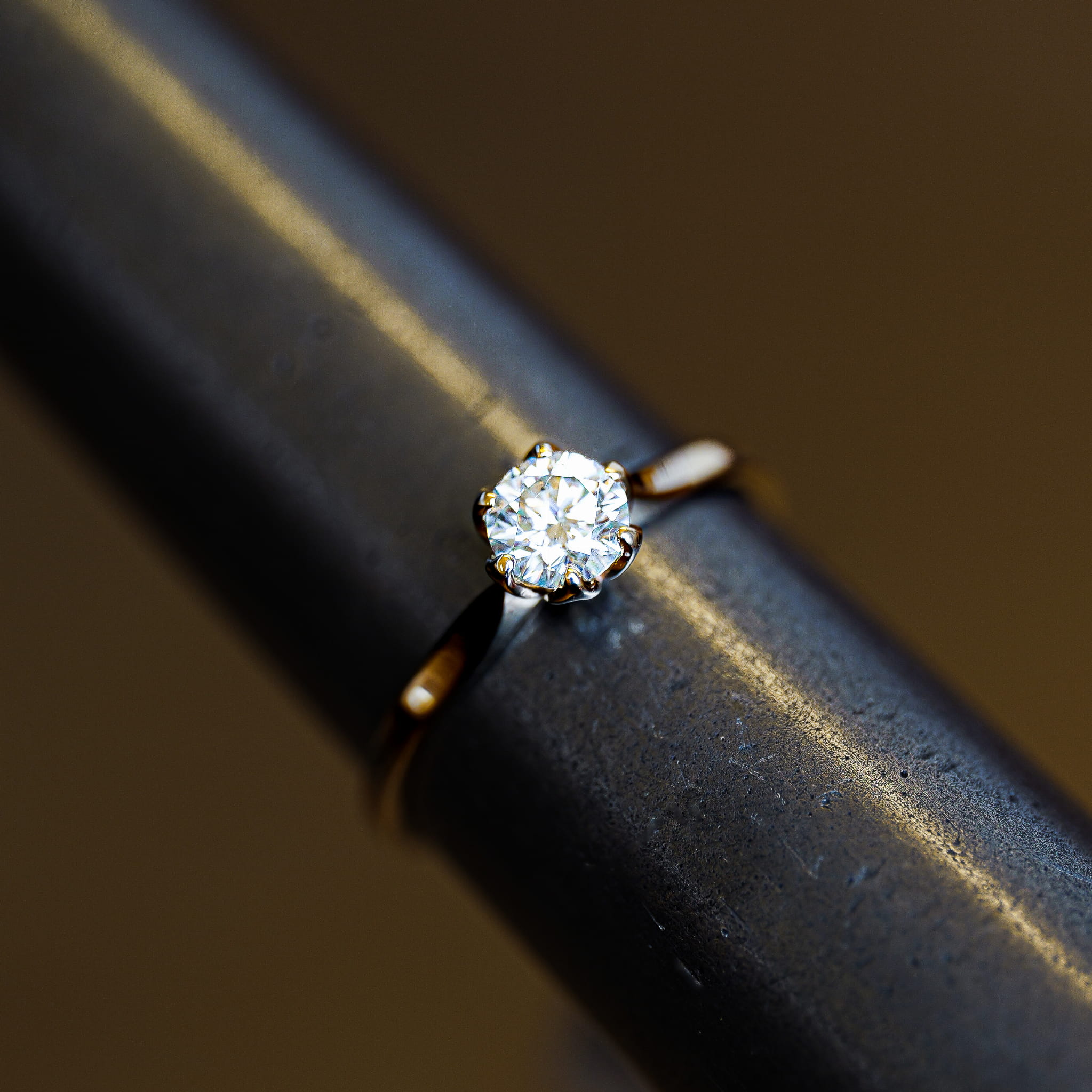 Pierścionek zaręczynowy złoto 585 diament 0,50ct